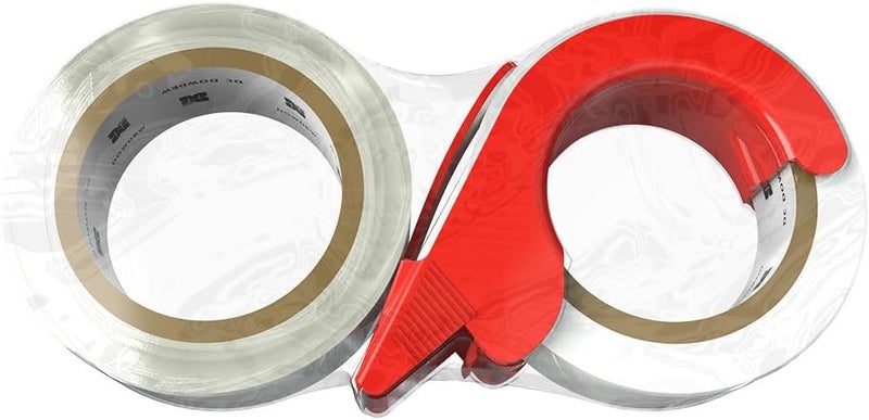 DowDew [110 Total Yards] Clear Packing Tape with Dispenser [2 Pack] Packaging Tape 1.88 Inch x 55 yd Refill Rolls for Shipping Mailing Moving - Image 3